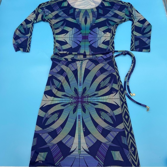 Vintage Emilio Pucci 2 Piece Skirt Set 100% Silk Geometric Pattern Multi Size 6 - Picture 1 of 12